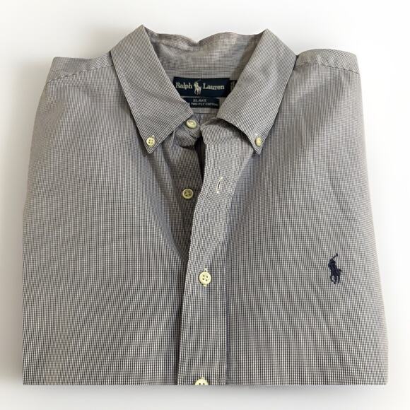 Ralph Lauren Blake Men's XXL Button Front Shirt Purple Check 100% Cotton - Picture 5 of 5